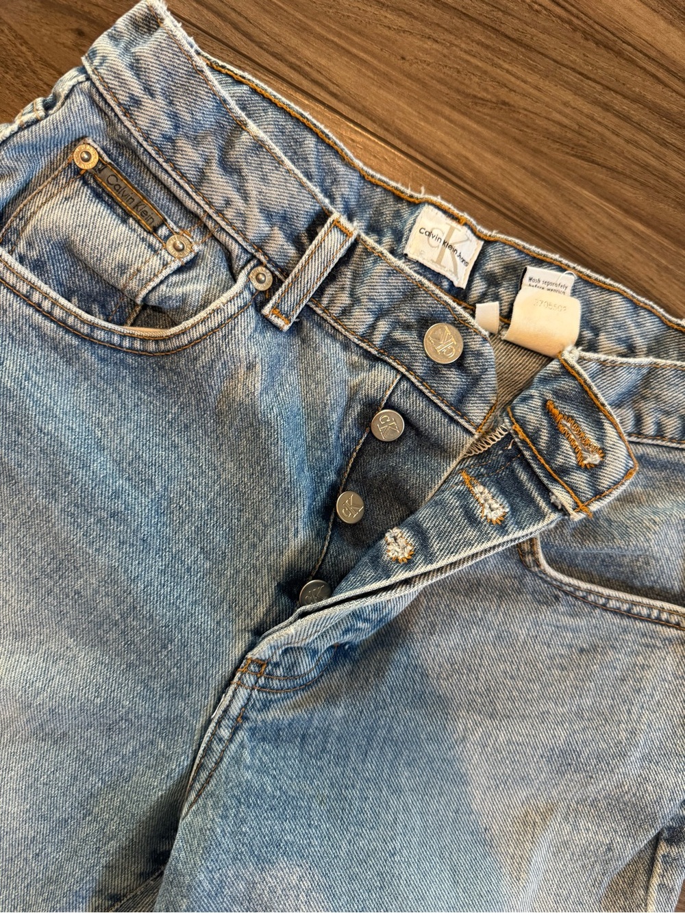 Vintage Calvin Klein Women's High-Rise Button-Fly Jeans